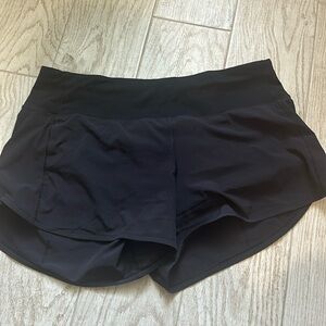 Black Lululemon speed ups size 10 high rise 2.5in